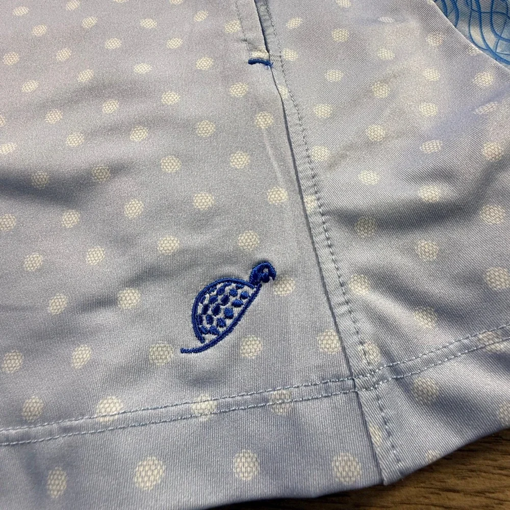 Turtles and Tees Girls Blue Polka Dot Jellyfish Sleeveless Golf Dress Size S
